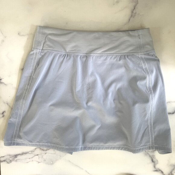 Lululemon Pace Rival Mid-Rise Skirt *Extra Long, Blue Linen, Size 4 - Picture 2 of 12